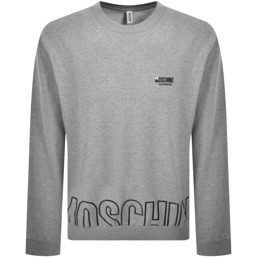 Moschino Underwear Logo Sweatshirt Grey | Mainline Menswear us
